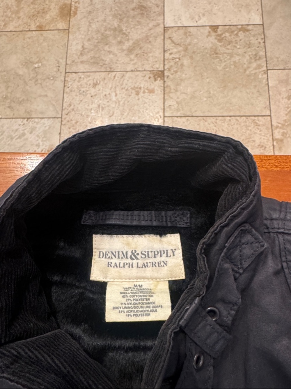 Denim & Supply Ralph Lauren Black Men's Military Field Jacket